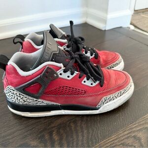 Nike Red and Black Sneakers with Elephant Print